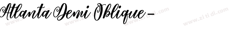 Atlanta Demi Oblique字体转换